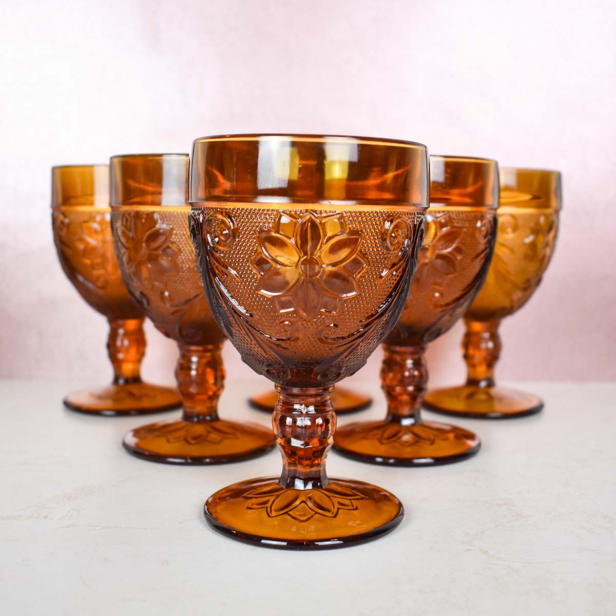 Amber goblets deals